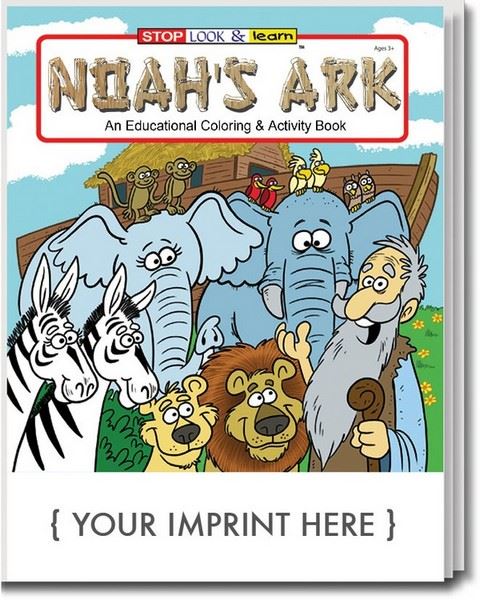 SC0491 Noah's Ark Coloring and Activity Book With Custom Imprint